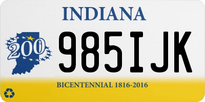 IN license plate 985IJK