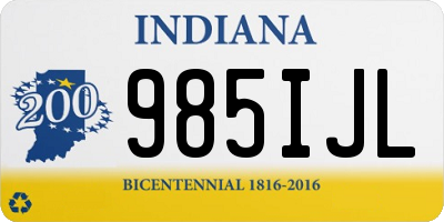 IN license plate 985IJL