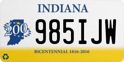 IN license plate 985IJW