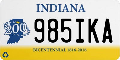 IN license plate 985IKA
