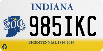 IN license plate 985IKC
