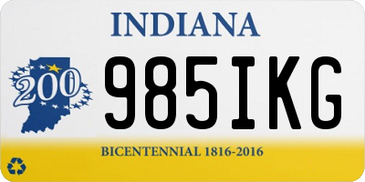 IN license plate 985IKG