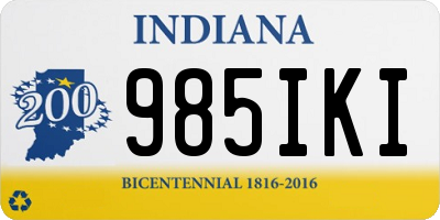 IN license plate 985IKI