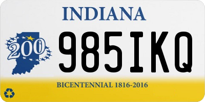 IN license plate 985IKQ