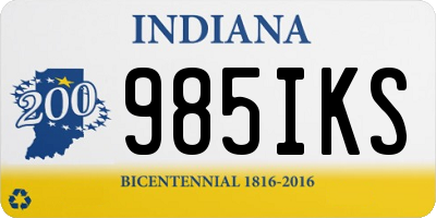 IN license plate 985IKS