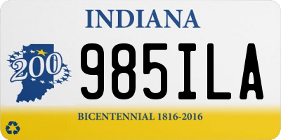 IN license plate 985ILA