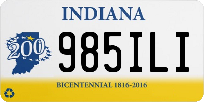 IN license plate 985ILI