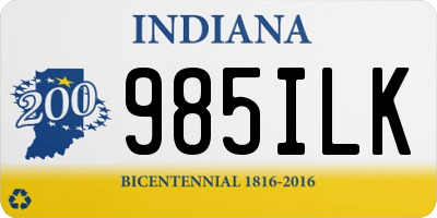 IN license plate 985ILK