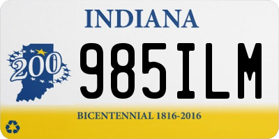 IN license plate 985ILM