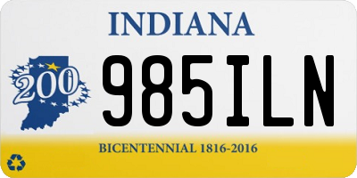 IN license plate 985ILN