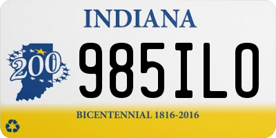 IN license plate 985ILO