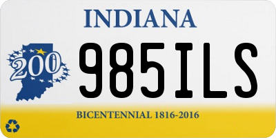 IN license plate 985ILS