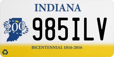 IN license plate 985ILV