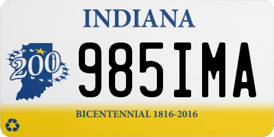 IN license plate 985IMA