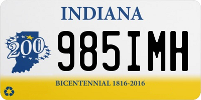 IN license plate 985IMH