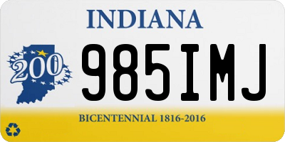 IN license plate 985IMJ