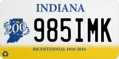 IN license plate 985IMK