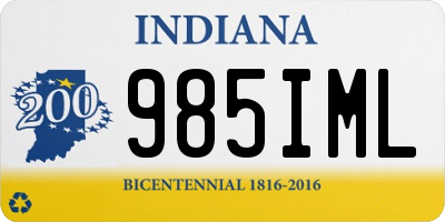 IN license plate 985IML