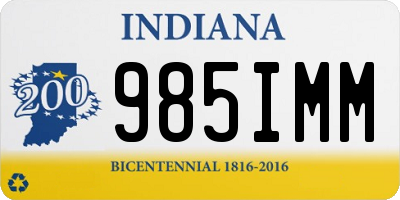 IN license plate 985IMM