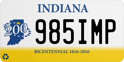 IN license plate 985IMP