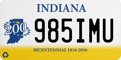 IN license plate 985IMU