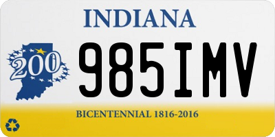IN license plate 985IMV