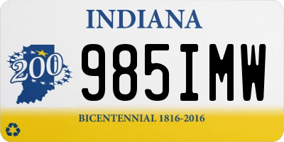 IN license plate 985IMW