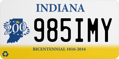 IN license plate 985IMY