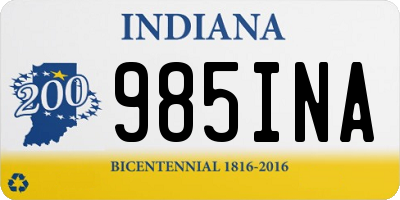 IN license plate 985INA