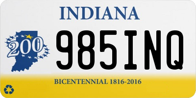 IN license plate 985INQ