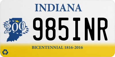 IN license plate 985INR