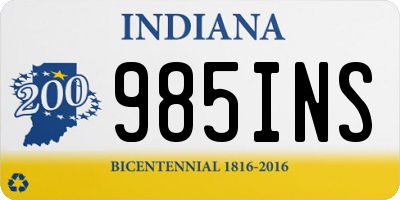 IN license plate 985INS