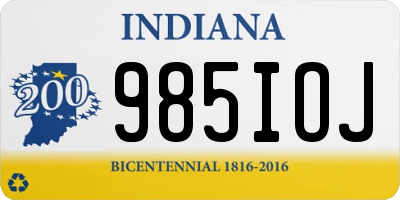 IN license plate 985IOJ