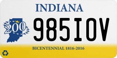 IN license plate 985IOV