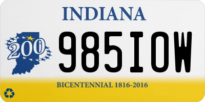 IN license plate 985IOW