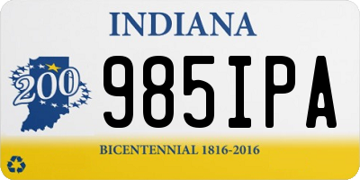 IN license plate 985IPA