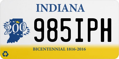 IN license plate 985IPH