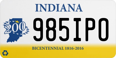 IN license plate 985IPO