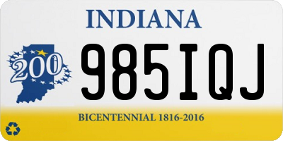 IN license plate 985IQJ