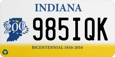 IN license plate 985IQK