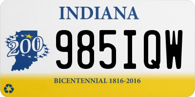 IN license plate 985IQW