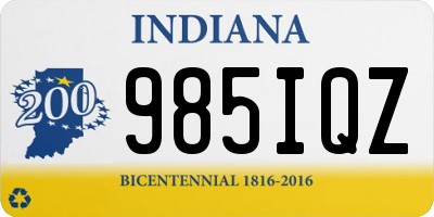 IN license plate 985IQZ