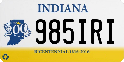 IN license plate 985IRI