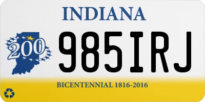 IN license plate 985IRJ