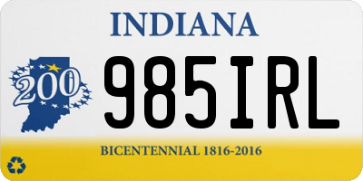 IN license plate 985IRL