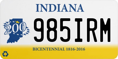 IN license plate 985IRM