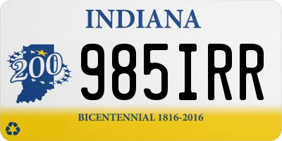 IN license plate 985IRR