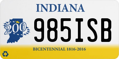 IN license plate 985ISB