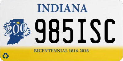 IN license plate 985ISC