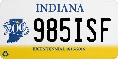 IN license plate 985ISF